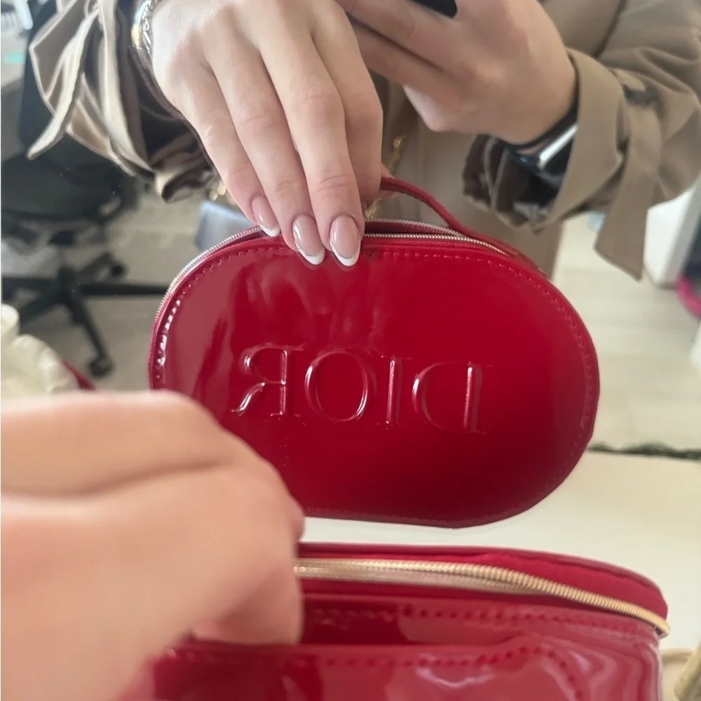 Dior Glossy Red Cosmetic Case